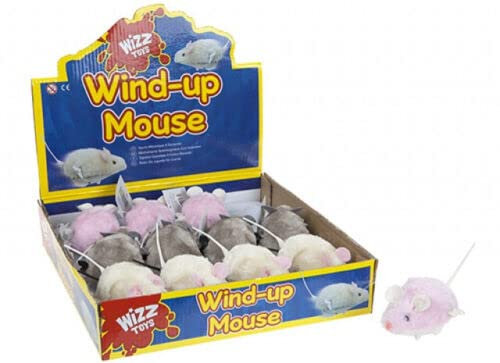 Sign Print Lab 3 x Cat Kitten Play WIND UP MOUSE Clockwork Joke Mice Rat Fun Furry Toy Kitty