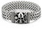 COOLSTEELANDBEYOND Herren Große Edelstahl Franco Link Panzerkette Armband mit Piraten Schädel Verschluss
