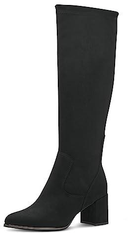 MARCO TOZZI stivali alti ed eleganti da donna con tacco e design a punta color nero (black) 38 EU