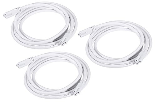YOKIVE 5 Pcs T5 T8 LED Tube Connector Round Cable, Extendable Cord with Double End Connect Light Tubes, Great for LED Integrated Tubes (White, 4.92-Feet)
