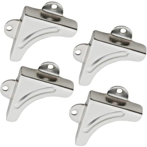 Aretro Mirror Corner Brackets, Nickel Plated Steel, Wall Mounting, Gyms, Bathrooms, Angle Bracket, Decorative, Pack of 4