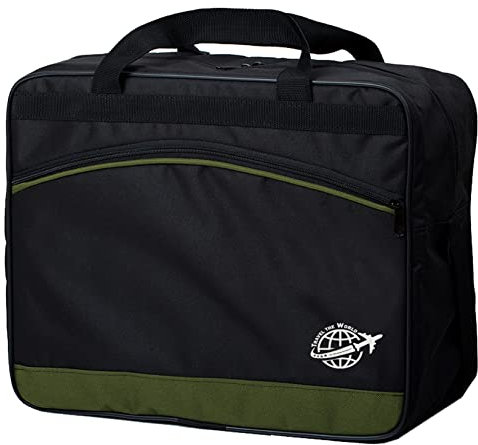 BAMBINIWELT Reisetasche HANDGEPÄCK Boardgepäck Bordcase 40x20x25 40x30x20 Ryanair Wizzair (schwarz-olive, XXL (55x40x20))