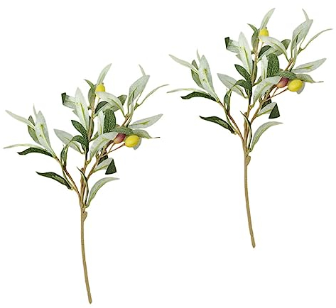 ABOOFAN 4stücke Künstliche Olivenzweige Aus Langlebigem Kunststoff Für Stilvolle Innen Und Außendekoration Für Hochzeiten Partys Pflegeleichte Pflanzenalternative