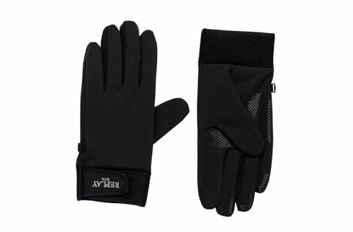 Replay Herren Handschuhe Winter, Schwarz (Black 0098), L