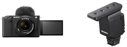 Sony ZV-E1 | Content Creation Vollformatkamera mit 28-60 mm Wechselobjektiv & Shotgun Mikrofon ECM-B10 (Kompakt, Kabellos, Batterielos), ECMB10.CE7, Schwarz