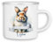 Emaille Tasse personalisiert mit Namen Ostern | Kinder Blechtasse Kindertasse Stahltasse mit süßen Ostermotiven Becher Motiv Osterhase | 06- Hase