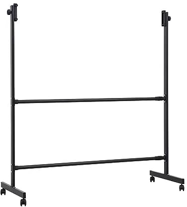 DLAZUM Support de Tableau effaçable à Sec Mobile Universel-Noir, chevalet en métal Portable sur Roues pour Tableau Blanc, Tableau Noir, Tableau Blanc interactif