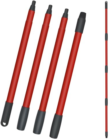 GFRED Une Pièce Manche de Rechange Compatible Avec Vileda Turbo Spin Mop Manche de Balai Barre Réglable en Quatre Parties