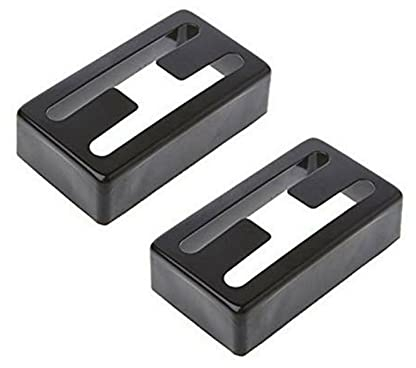 2 Stück Gitarre Pickup Cover Messing Humbucker Pickup- Abdeckungen Für Die Meisten LP Gitarre Zubehör(2pcs Black)