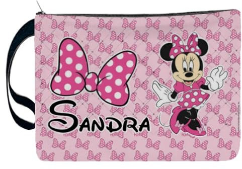 Trousse de toilette personnalisée avec prénom. Sac de toilette pour l'école. Retour à l'école. Cadeaux personnalisés. Différents modèles au choix (Minnie rose)