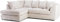 New Gamzo Fabric Corner Sofa Silver | Soft Jumbo Cord 3-4 Seater Corner Sofa Left/Right Hand Facing) (Cream, Left Hand Facing)