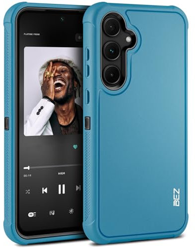 BEZ® Coque Antichoc pour Samsung A35 5G, Robuste, de Qualité Militaire, Anti-Poussière, Antidérapante, Durable, Coque de Protection pour Samsung Galaxy A35 5G, Bleu Ciel