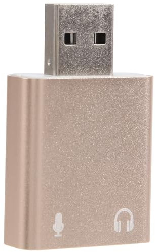 FYOBOT Carte Son USB 7.1 USB Externe a la Prise Jack 3,5 Mm Adaptateur pour Casque Stéréo Carte Son Audio Mini pour Ordinateur Portable Pc