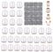 32PCS Stuhlbeinkappen Rund Stuhlbeinschoner Schutzkappen Stuhlbeine + 20PCS Filzgleiter für Stühle Stuhlbein überzieher Silicone Stuhlkappen Schutz Parkett Stuhlsocken Filzfüsse S 20-30MM Transparent
