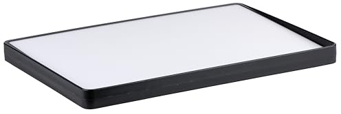 alpina Double-Sided Chopping Board Bamboo and Plastic - Chopping Board 37.5 x 25 cm - Serving Plate and Wooden Board Kitchen - Cheese Board and Serving Board Modern and Hygienic