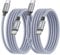 etguuds USB C to USB C Cable 100W [2Pack 2m], USB C to C Charger Cable for 90W/60W/45W Fast Charging, 200cm long, Compatible with MacBook Pro2020/iPad Pro 2020/iPhone 16 Pro/Galaxy S25 S24