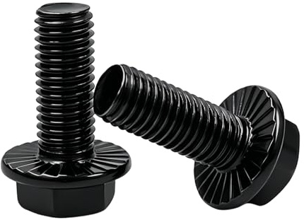 MOUMOUTEN 40 Pièces Boulons à Bride Hexagonale M8x25mm, 10.9 Alliage Noir | Vis Haute Résistance, Fixation Industrielle Et Mécanique