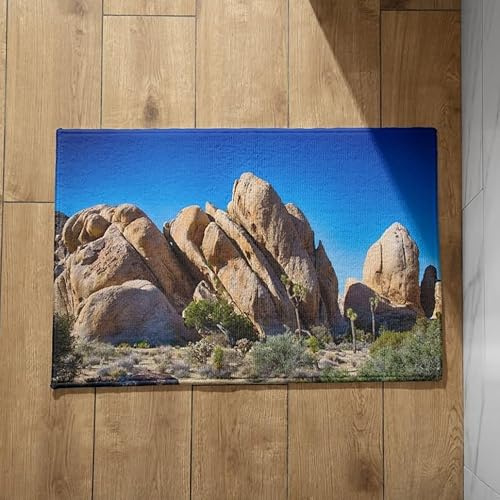 Ethereval Schmutzfangmatte Zelt Fussmatte Personalisiert Namen Für Aussen Natürliche Landschaft Schmutzfangmatte Orientalisch Fussmatte Innen Dünn Waschbar 40X60cm