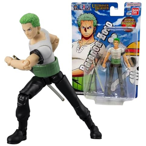 BANDAI - Ultimate Legends - One Piece Actionfigur 12 cm - Lorenor Zorro - Offizielle One Piece Lizenz - Gelenkige Zorro Figur - Spielzeug für Kinder ab 4 Jahren - VE91032