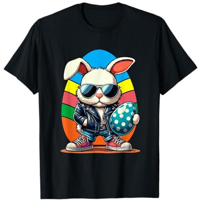 Vintage Retro Ostereier Häschen Sonnenbrille Jagd Eier T-Shirt