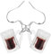 PartyKindom 1 Paar Bierkrug Ohrringe Bierkrug-Ohrringe für Frauen Becher Tassen frauenschmuck kolczyki damskie biergläser wasserflasche filigraner Ohrschmuck Urlaubsohrringe Plastik Dark Brown