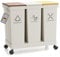 Yikko 3-er Mülleimer-Set Küche Mülltrennsystem 3x Mülleimer mit Deckel, 3 X 12L, herausnehmbare Recycling-Mülleimer mit Rollen, Mülltrennsystem für Papier, Kunststoff, Glas, Küchenmülleimer (36L-25)