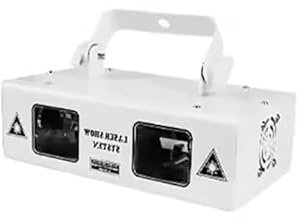 STRAFBRG Bunte Strahl Stroboskop Lichter Bühne Scan Musik Lichteffekt Projektor Disco DJ Home Party Bühne Scanner Beleuchtung,Personalisierte Kreationen(WHITE)