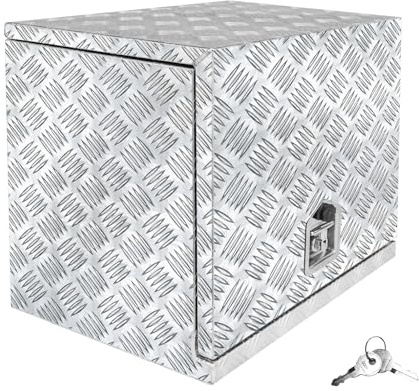 Srehloe 62x41x51cm Aluminum Safety Generator Toolbox Waterproof Truck Generator Storage Boxes With Lock and Key Suitable for ATV Trailer Pick Up Truck
