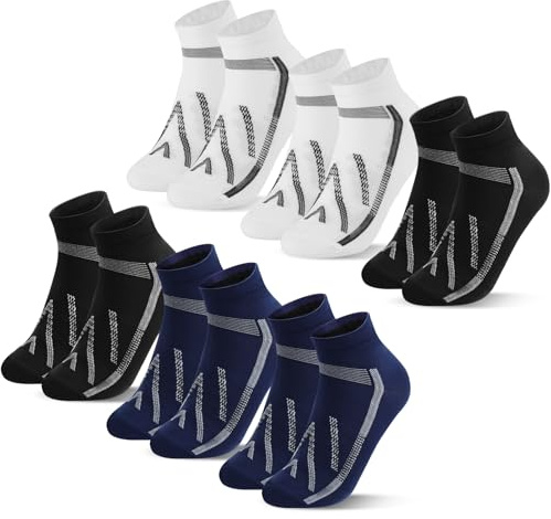 HAGOT Kurze Fahrrad Socken, Gepolsterte Rennrad Socken, Kurze Rennradsocken, Unisex Leichte Radsocken, Atmungsaktiv, für Herren & Damen