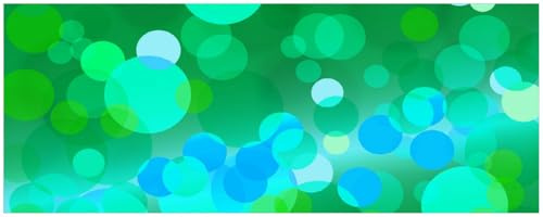 Wallario Küchenrückwand selbstklebend 115 x 50 cm, Motiv: Grüne und Blaue Kreise - harmonisches Muster | Spritzschutz abwischbar & pflegeleicht