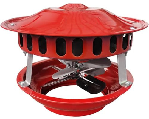 WheatThrive Ventilador de chimenea, extractor de humo para estufa de leña, extractor de humo de metal silencioso de 40 W, plateado
