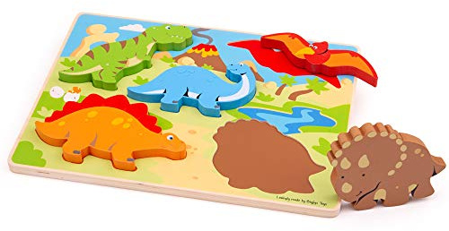 Bigjigs Toys Chunky Lift Out Dinosaur Puzzle
