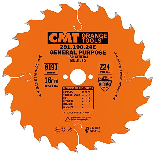CMT Orange Tools 291,190,24E scie circulaire 190 x 16 x 2,6 z 24 VTT 20 degrés