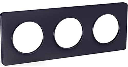 Schneider Electric - Odace Touch, plaque Anthracite 3 postes horiz. ou vert. entraxe 71mm - S540806