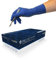 Unigloves ProTect Disposable Long Cuff Blue Latex Powder Free Gloves (Small)