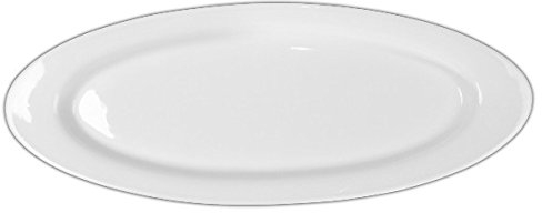 Holst Porcelana VLP 140 Plato Ovalado Vital niveles plano, color blanco, 39,5 x 15.5 x 2.4 cm