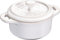 6 er Set Staub Keramik Dessertschale Auflaufform Mini Cocotte, rund Elfenbeinweiß 10 cm