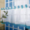 Yujiao Mao Scheibengardine mit Schlaufen Voile Gardine Schlaufen mit Bordüre Bistrogardine 50x150 (HxB), #8
