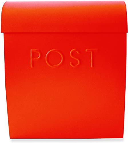 NACH Großer Briefkasten zur Wandmontage, 38,3 x 31,6 x 13,7 cm, rote Briefkästen für Außenwandmontage, wasserdicht – The Sylvia Mailbox