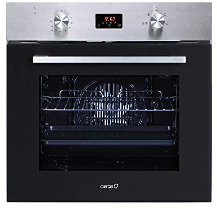 Cata - Four Multifonction numérique - 6 Fonctions - Four modèle MD 6106 X - Capacité intérieure de 60 litres - Nettoyage AquaSmart - INOX - Classification énergétique A