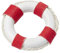CREATIV DISCOUNT® NEU Mini- Rettungsring mit Kordel, rot, Holz 4,5cm