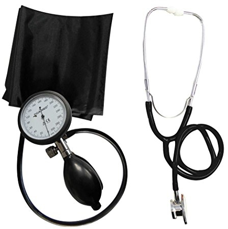 Blutdruckmessgerät Oberarm Profi Tiga Pro 1 Neuware K 1 + Doppelkopf Stethoskop Schwarz Stetoskop Tiga-Med