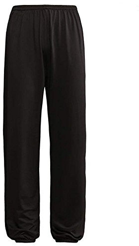 G-LIKE Kung Fu Training Hosen - Chinesische Kampfkunst Tai Chi Kung Fu Wing Chun Shaolin Yoga Knickerbocker Graziöse Lockere Weite Beine Trainingshosen Bloomers Unisex für Männer Frauen (Schwarz, S)