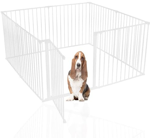 Bettacare Pet Pen, 144cm x 144cm, White, 70cm High, Dog Pen for Pets, Dogs and Puppies, Dog Playpen suitable for Indoor and Outdoor use, Easy Installation
