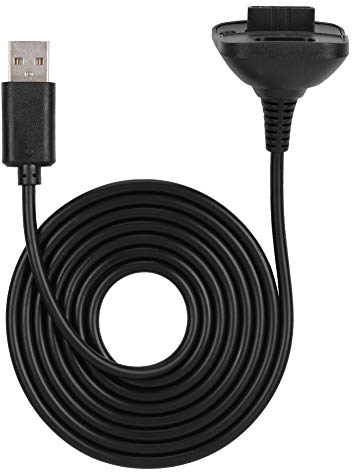 Lazmin Cargador 360 por cable de carga de controlador inalámbrico para juegos de 360 bicolor(Negro)