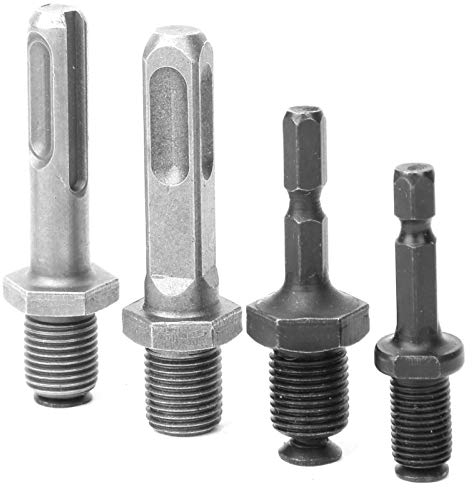 4 Stücke Bohrfutter Adapter Bohrfutter Stecker Vierkant Sechskant Rundschaft Adapter Rod Conversion Adapter Verlängerungsstange Bohrmaschine Joint