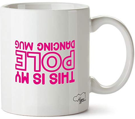 Hippowarehouse This is My Pole Dancing Mug (Printed Upside Down) Printed Mug Cup Ceramic 10oz