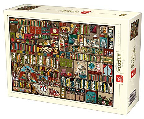 Deico Games 5947502876434 1000 pcs Pattern Puzzle Bookshelf, Multicolor