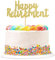 1 Packung Gold Glitzer Happy Retirement Cake Topper Retirement Cake Decoration Picks for Retired Party Cake Decoration Party Supplies