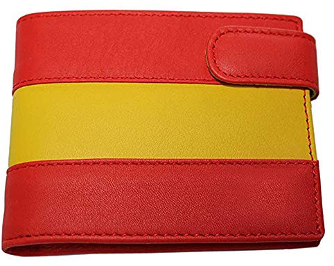 UBRIQUE Cartera Billetero Monedero Bandera de España Caballero Piel, Americano